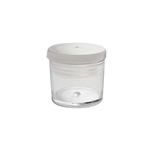 Potinho de Acrílico Cristal com tampa 3 ml Artesanato com 10 unid