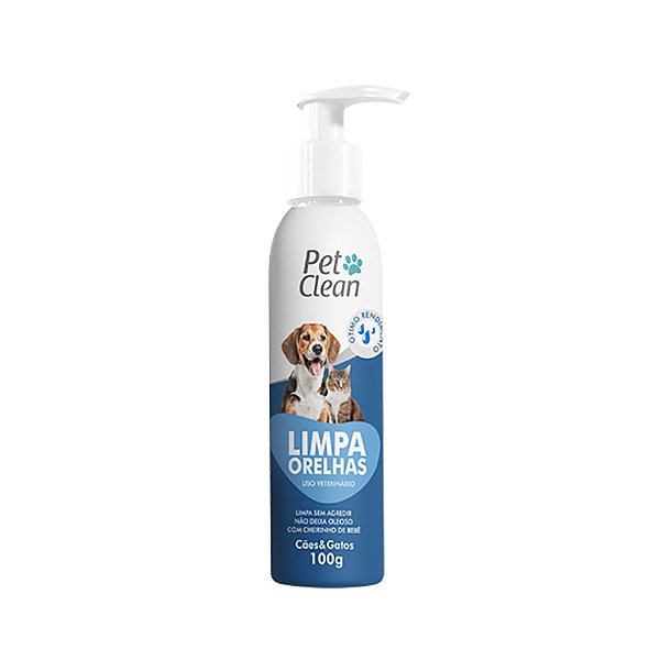 Limpador de Orelhas para Cães e Gatos Pet Clean 100 g
