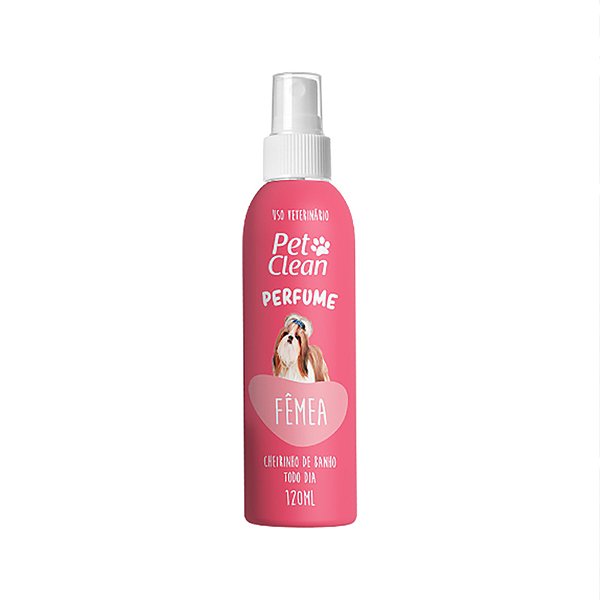 Perfume para Cães e Gatos Fêmea PET clean Fêmea 120 ml