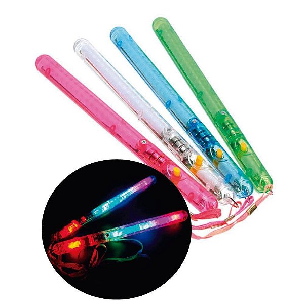 Bastão de Led Pisca Pisca para Festas Neon kit com 4 unid