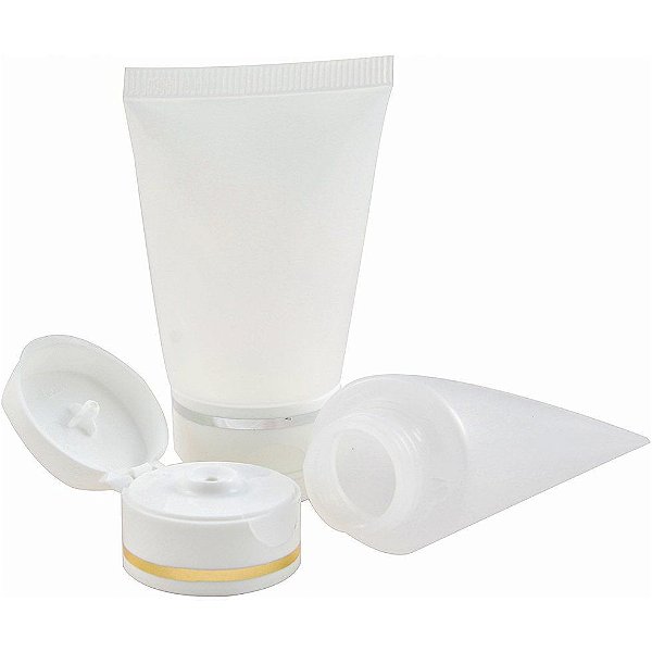 Bisnaga para Hidratante de 30 ml Flip Top Luxo kit com 10 unid
