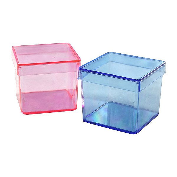 Caixinha de acrílico 5x5 colorida kit com 10 unid
