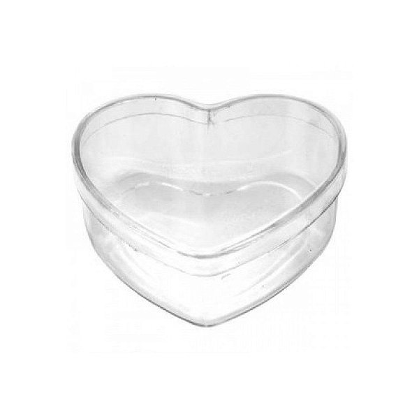 Caixinha de Acrílico Coração 4x4 kit com 10 unid