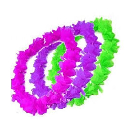 Colar Havaiano de Tecido cores Neon
