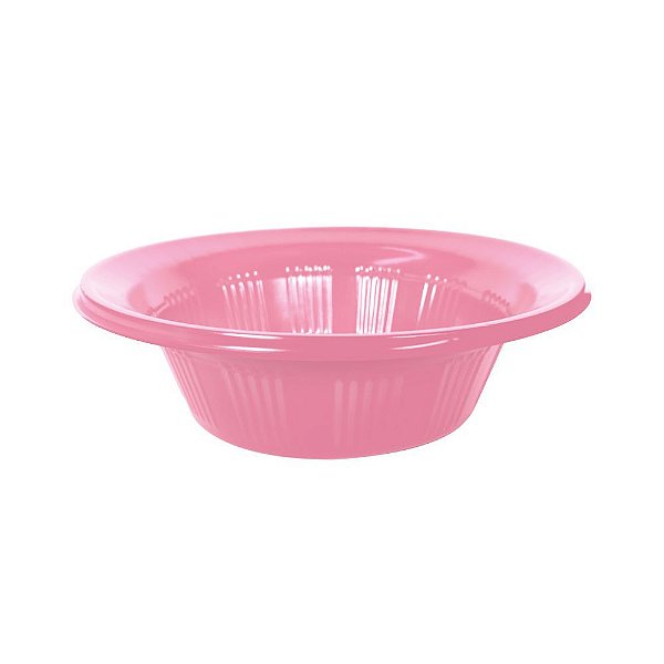 Cumbuca Descartável 12 cm Rosa Bebê Pct com 10 unid.