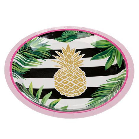 Pratinho Descartável de Papel Abacaxi pct com 10 unid