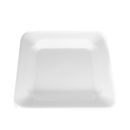 Prato Descartável Branco 15 cm Quadrado pct com 10 unid