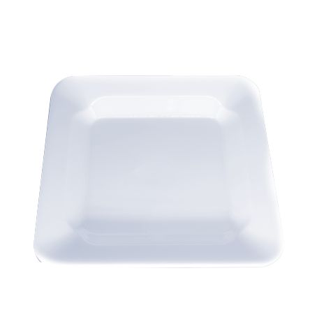 Prato Descartável Transparente 15 cm Quadrado pct com 10 unid