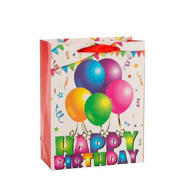 Sacola de Papel para Presente Vermelha