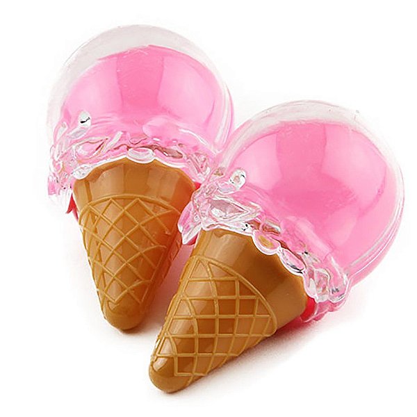 Sorvete de Acrílico Rosa kit com 12 Unidades