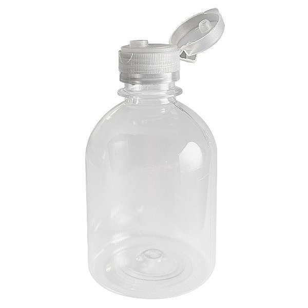 Frasco Plástico PET 250 ml Flip Top kit com 10 unid