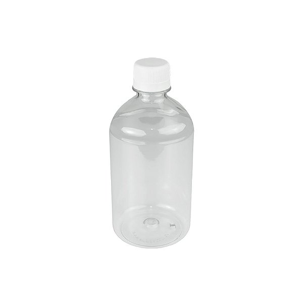 Frasco plástico de 250 ml para refil tampa rosca lacre kit com 10 unid
