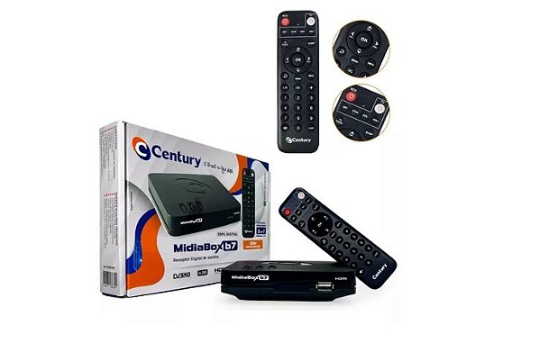 Receptor Century Midiabox Se B7 Midia Box Hd Tv Sat Regional
