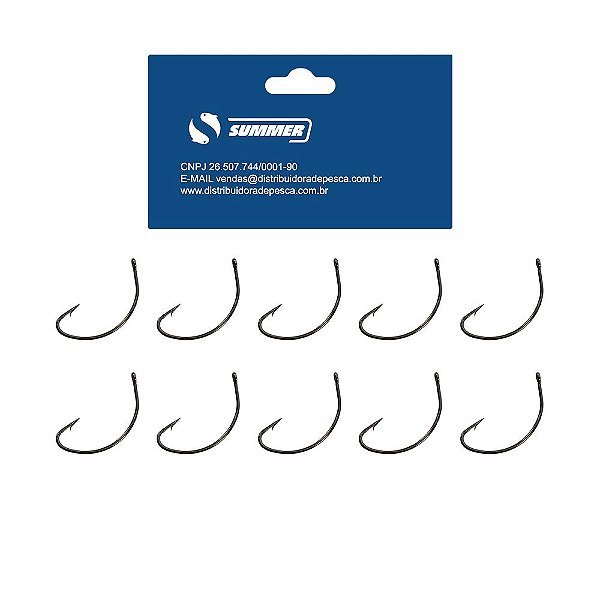Anzol Wide Gap Nº4 Black Nickel Cartela 10pçs - Summer