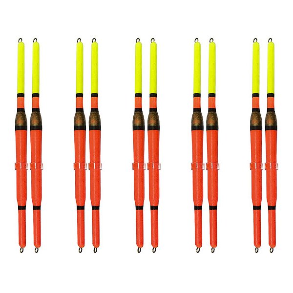 Bóia Pena Palito de Madeira A-L 12cm 10pçs