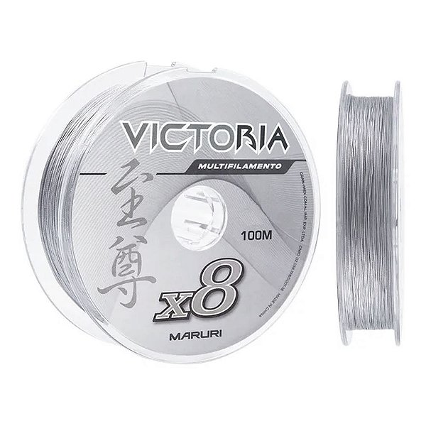 Linha Multifilamento Victoria 8X Cinza 0,18mm 22lbs 100m - Maruri
