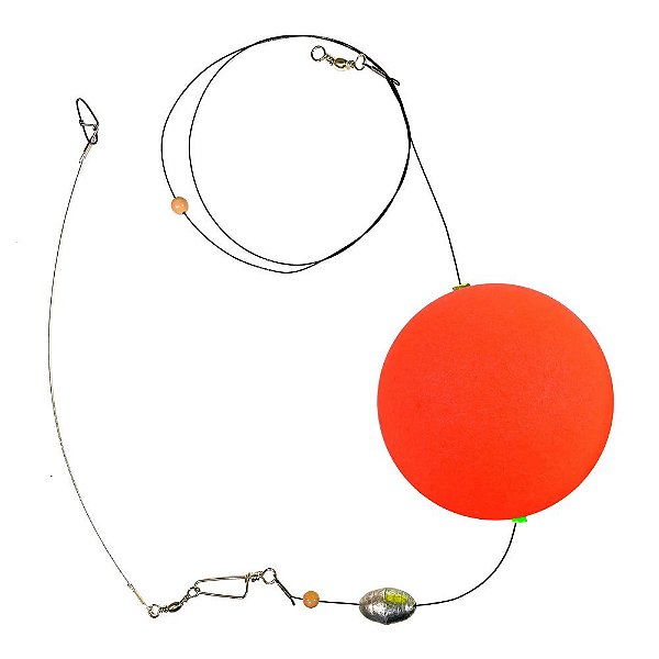 Boia Pesca Dourado Mar 90mm Com Empate Snap Girador Summer