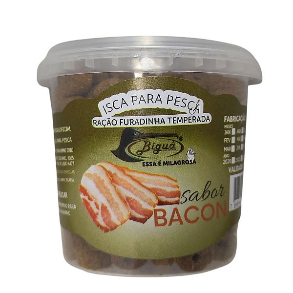Ração de Pesca Furadinha Bacon 90g Bigua