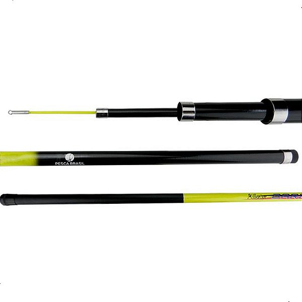 Vara Telescópica Gomo Longo Carbono Dark Pesca Brasil 5,0mts