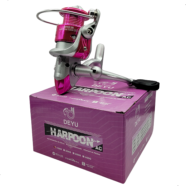 Molinete Harpoon Rosa 3000 3 Rolamentos Deyu