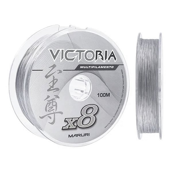Linha Multifilamento Victoria 8X Cinza 0,50mm 76lbs 100m - Maruri