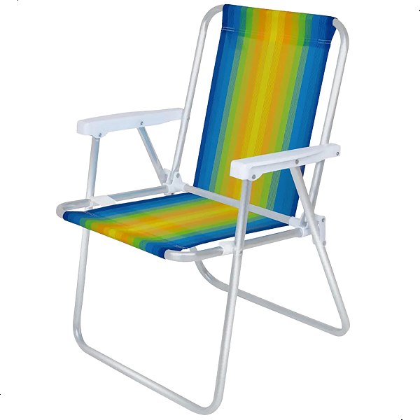 Cadeira de Praia Camping Alta Aluminio Mor - 1 Unidade