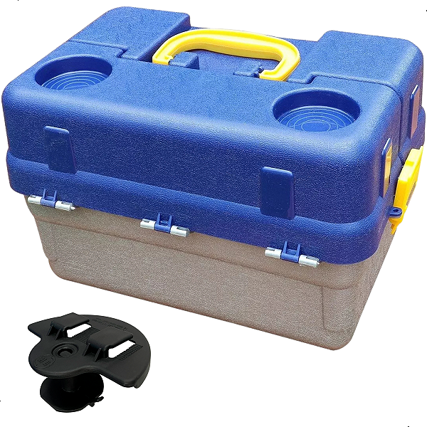 Maleta De Pesca 6 Bandejas Articuladas Azul Cinza HI