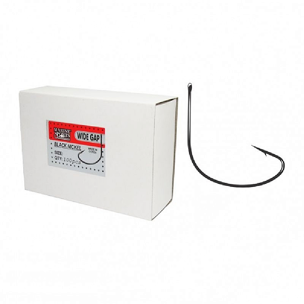 Anzol Wide Gap Black Nickel Cx.100pçs - Marine Sports