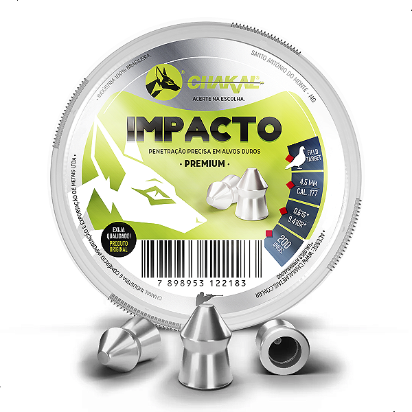 Chumbinho de Pressão Premium Chakal 4.5mm