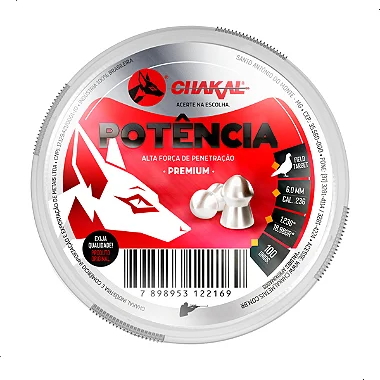 Chumbinho de Pressão Premium Chakal 6.0mm
