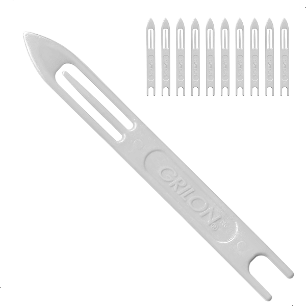 Agulha Grilon Branca Cart.10pçs Mazzaferro