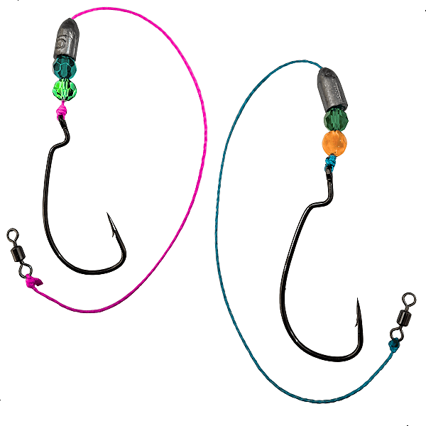 Chicote Texas Para Traira Anzol Offset Cart.2pçs Summer