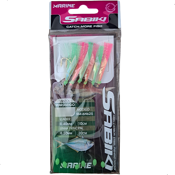 Sabiki Verde/Rosa SM-6H625 Nº18 - Marine Sports