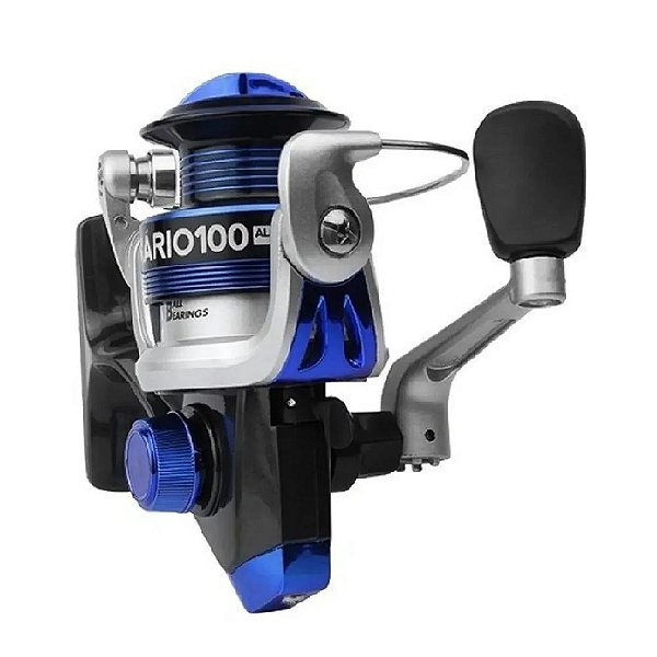 Molinete Micro Canario 100 Alumínio 3 Rol. Azul Albatroz