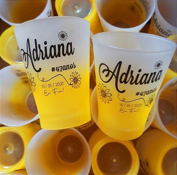 COPO RUBIZINHO DEGRADE PLÁSTICO PERSONALIZADO 200ML
