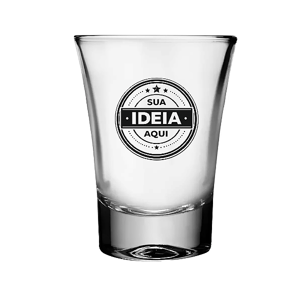 COPO TEQUILA DOSE VIDRO PERSONALIZADO 60ML - IMPRESSÃO EM UMA COR