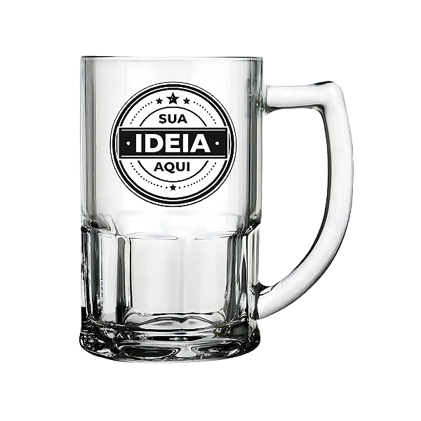 CANECA BRISTOL (ZERO GRAU) VIDRO 340ML - IMPRESSÃO EM UMA COR