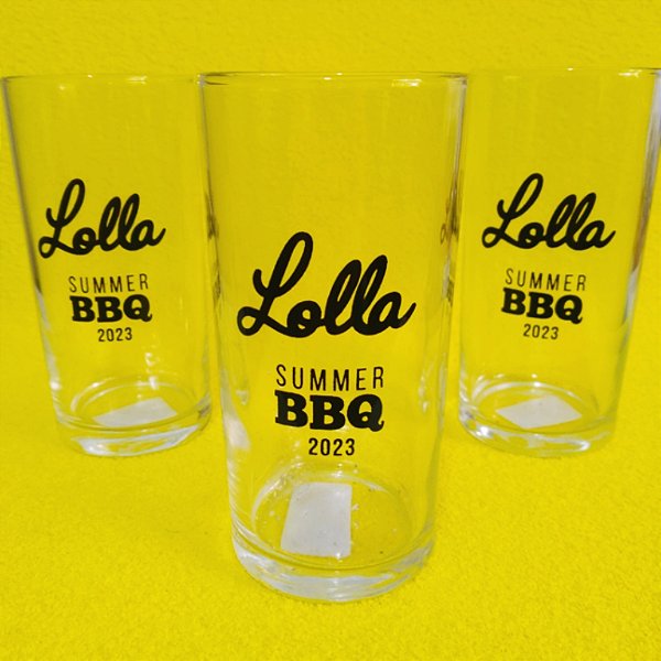 COPO LONG DRINK VIDRO PERSONALIZADO 300ML - IMPRESSÃO EM UMA COR