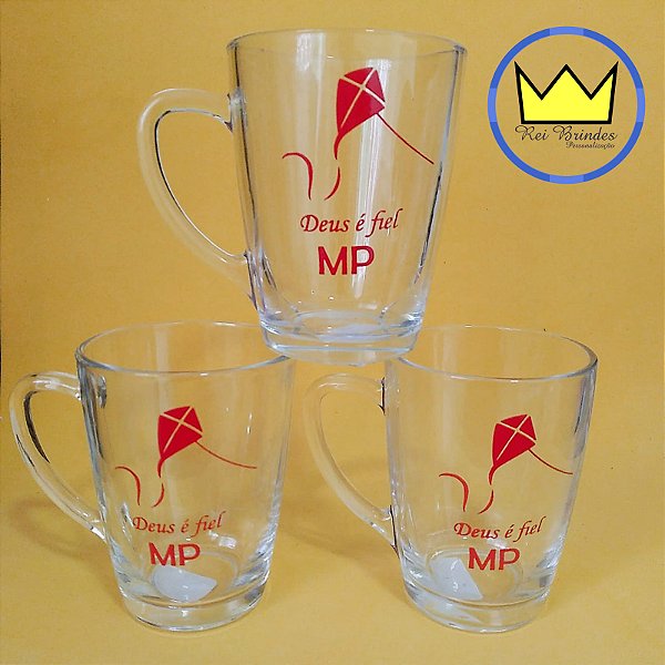 CANECA DE VIDRO TARSILA 300ML - IMPRESSÃO EM UMA COR