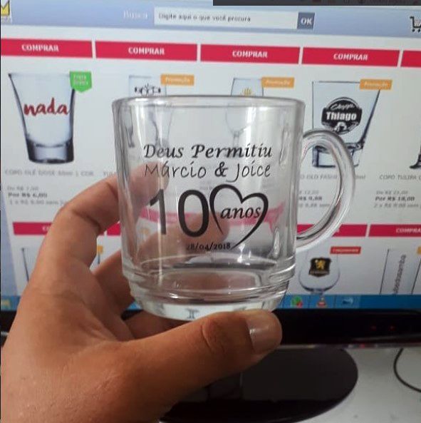 CANECA ASPEN VIDRO 300ML DIAMANTE NADIR