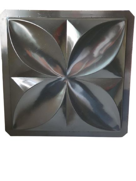 Forma 33 - ABS Preto 1,8mm Gesso/Cimento - Pétalas Slim 38 x 38 cm