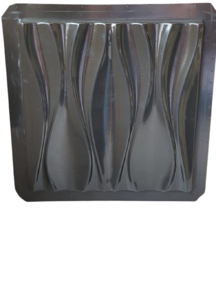 Forma 05 - ABS Preto 1,8mm Gesso/Cimento - Dunas Moderna 28 x 28 cm
