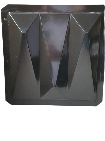 Forma 16 - ABS Preto 1,8mm Gesso/Cimento -  27,5 x 27,5 cm