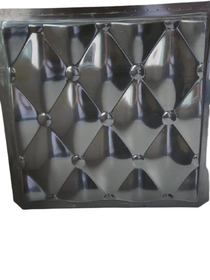 Forma 22 - ABS Preto 1,8mm Gesso/Cimento - Capitone 38 x 38 cm