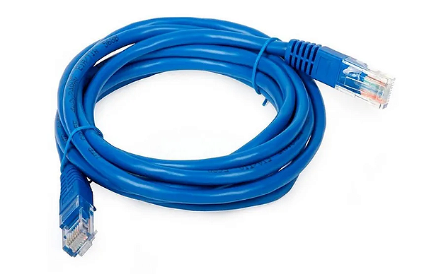 Cabo de Rede Patch Cord CAT5E RJ45 UTP 3 Metros Azul