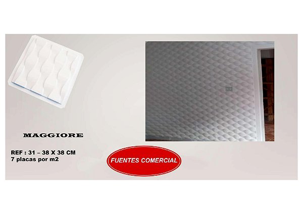 Forma 31 - Plástico Especial 1,6mm Gesso/Cimento - Maggiore 38 x 38 cm