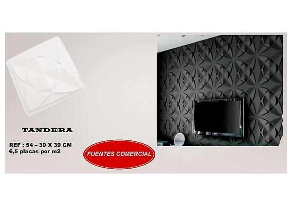 Forma 54 - Plástico Especial 1,6mm Gesso/Cimento - Tandera 39 x 39 cm