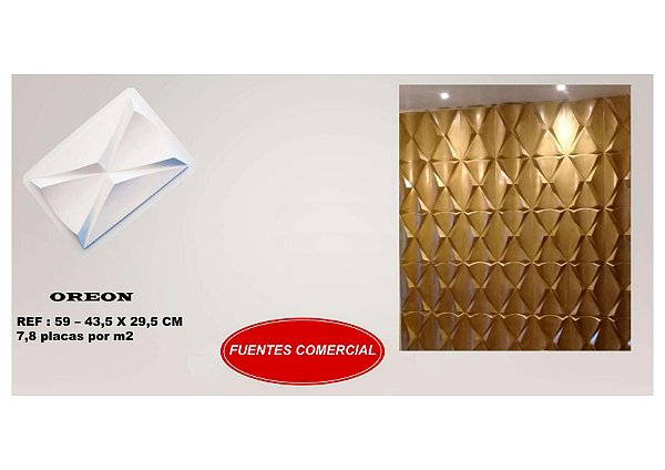 Forma 59 - Plástico Especial 1,6mm Gesso/Cimento - Oreon 43,5 x 29,5 cm