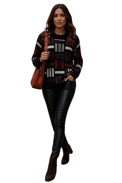 Blusa Mousse Quadriculada