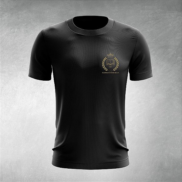 Camiseta Tradicional Preta - EE João Augusto de Mello